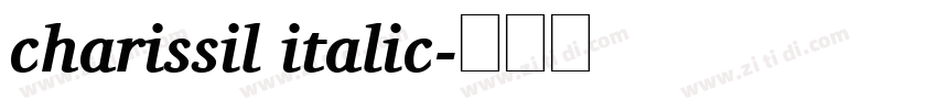 charissil italic字体转换